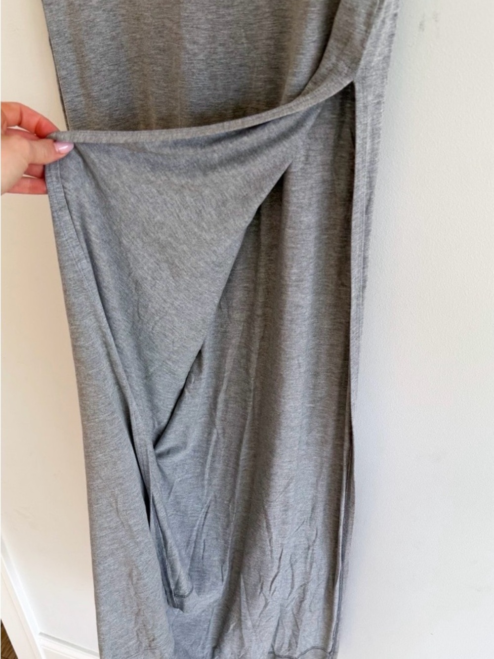 Free People Beach Gray Maxi T-Shirt Dress - Picture 3 of 4